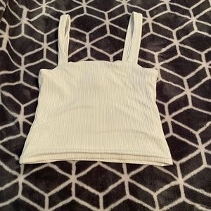 White cropped tank top